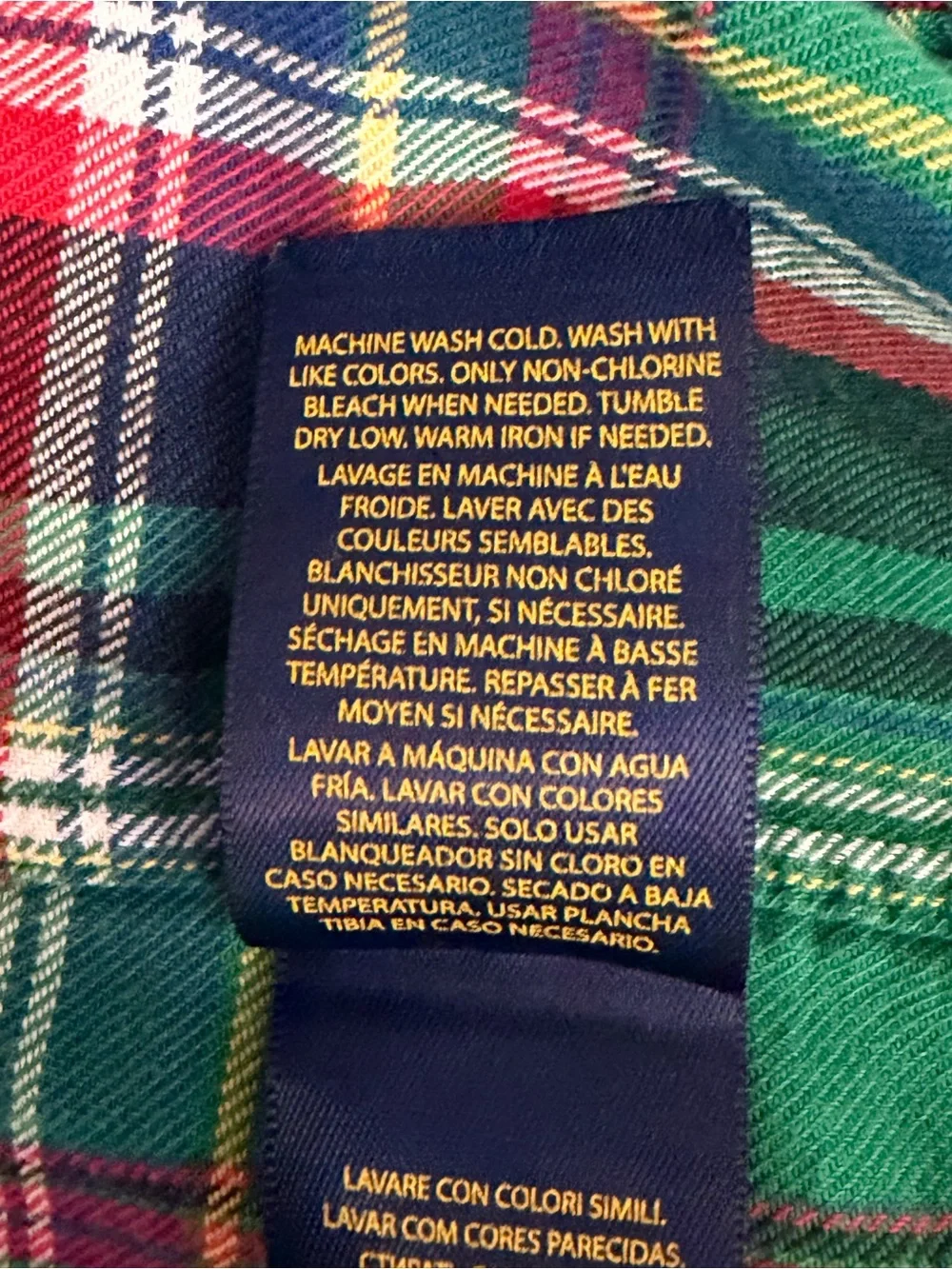 Ralph Lauren Boy’s Classic Green, Blue, Red Plaid Button Down Shirt Size 8 EUC